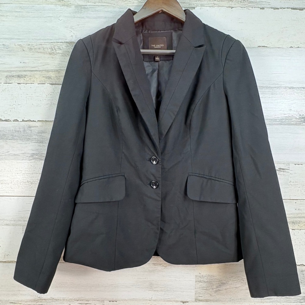 The Limited Collection Womens Black 2 Button Tailored Blazer Jacket Size 8
